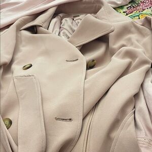 Pale pink lined trench cost ( short)